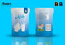 design premium milk and food product packaging with 3d mockup